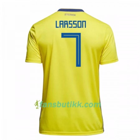 Fotball-VM 2018 Sverige drakt Larsson 7 Hjemmetrøye